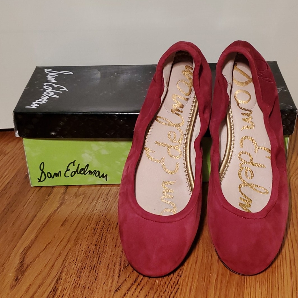 Comfortable Sam Edelman 6 Red Fritz Ballet Flat